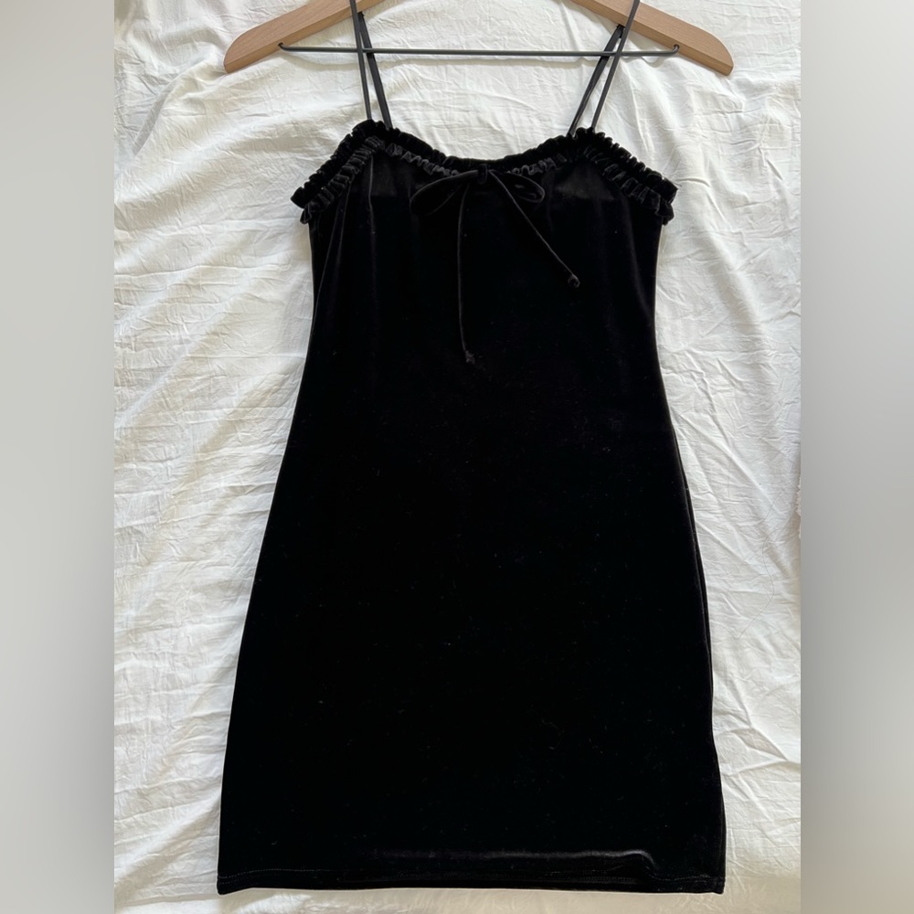 Black Urban Outfitters Velvet Dress